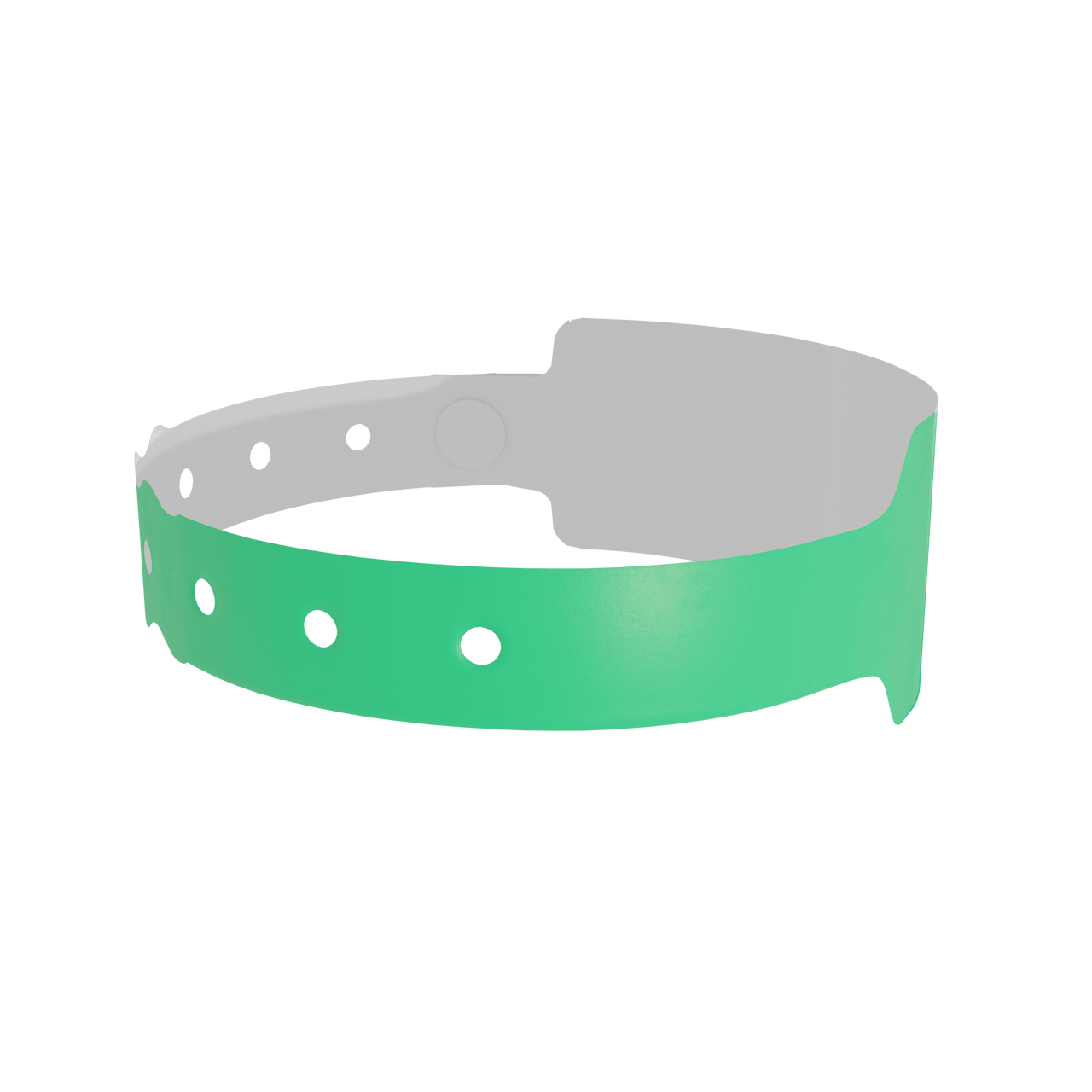 A Soft Comfort Wide Face Snapped Solid Aqua wristband