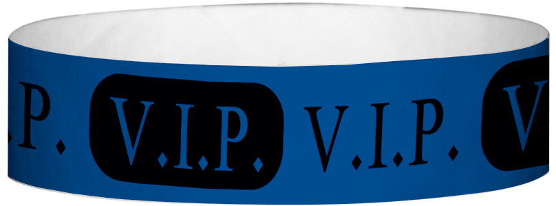 Tyvek® 3/4" x 10" VIP pattern wristbands