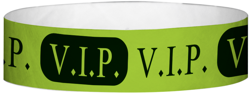 Tyvek® 3/4" x 10" VIP pattern wristbands