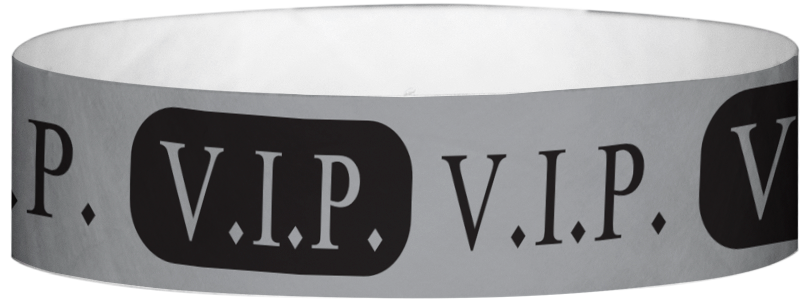 Tyvek® 3/4" x 10" VIP pattern wristbands