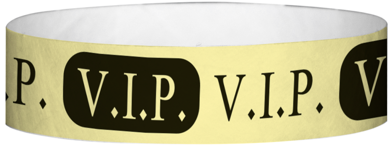 Tyvek® 3/4" x 10" VIP pattern wristbands