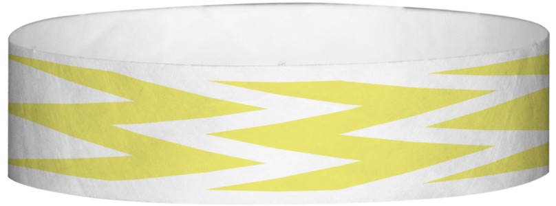 Tyvek® 3/4" x 10" Zig Zag pattern wristbands