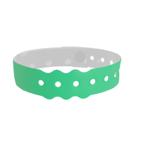 Thumbnail for A Soft Comfort L-Shape Snapped Solid Aqua wristband
