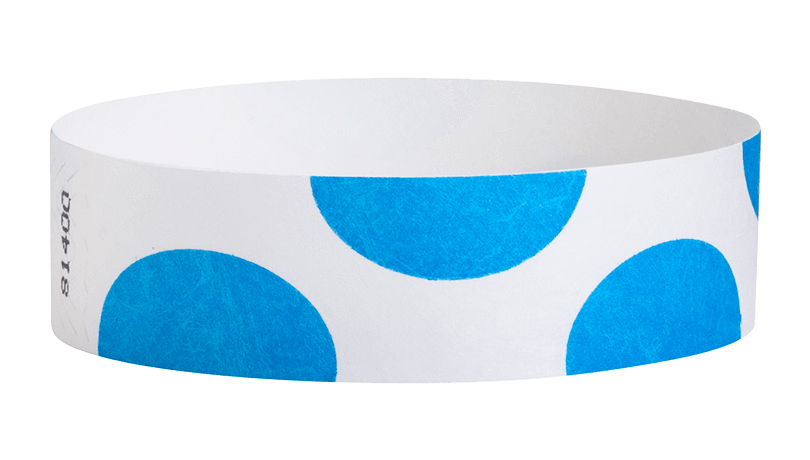 Tyvek 3/4" x 10" Sheeted Pattern Half Circles pattern wristbands