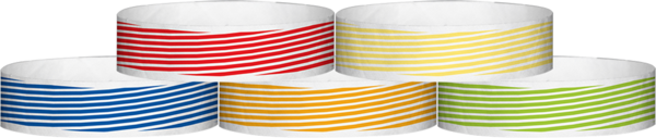 Tyvek® Stripes Pattern Wristbands