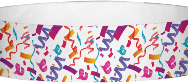 Tyvek Funfetti Pattern Wristbands