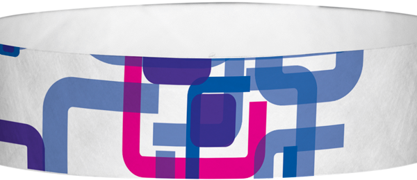 Tyvek Geometric Pattern Wristbands