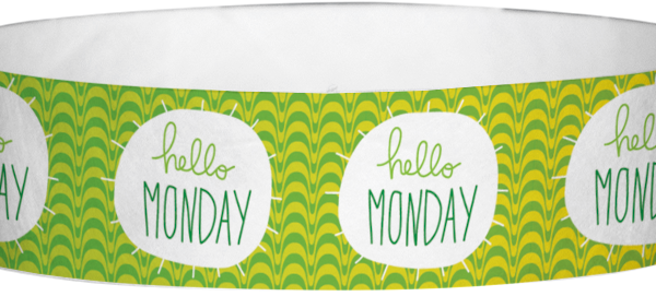 Tyvek Hello Monday Pattern Wristbands