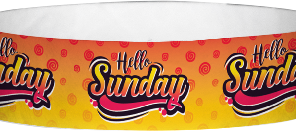 Tyvek Hello Sunday Pattern Wristbands