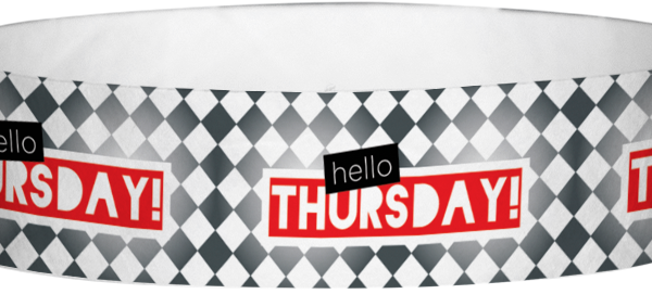 Tyvek Hello Thursday Pattern Wristbands