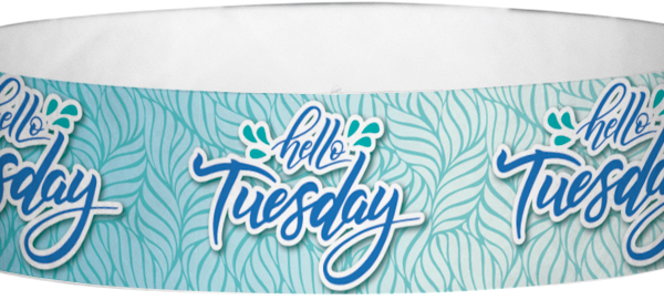 Tyvek Hello Tuesday Pattern Wristbands