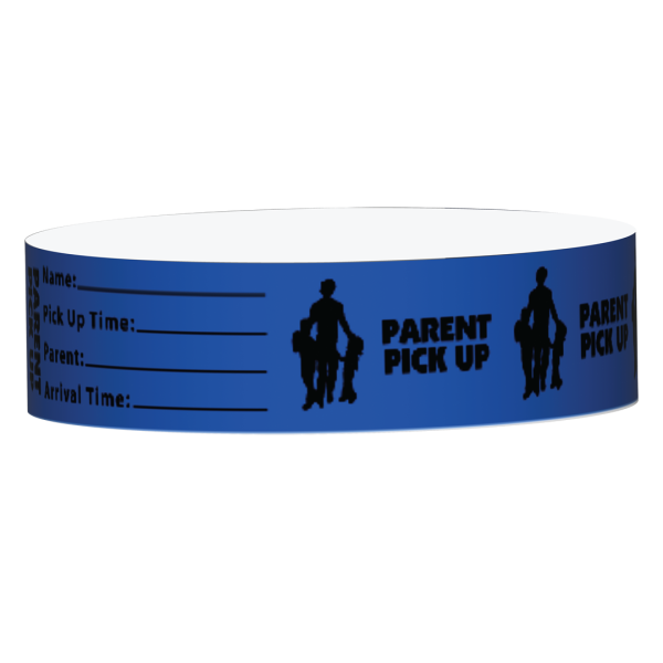 Tyvek Parent Pickup Pattern Wristbands
