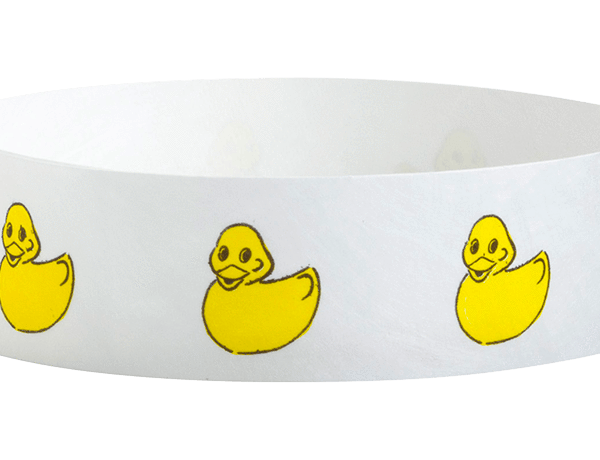 Tyvek Rubber Duckies Pattern Wristbands