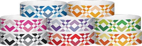Tyvek Argyle Pattern Wristbands