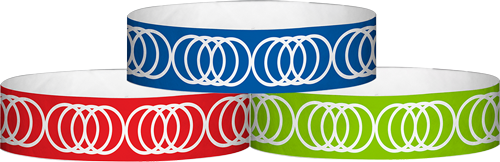 Tyvek Coils Pattern Wristbands