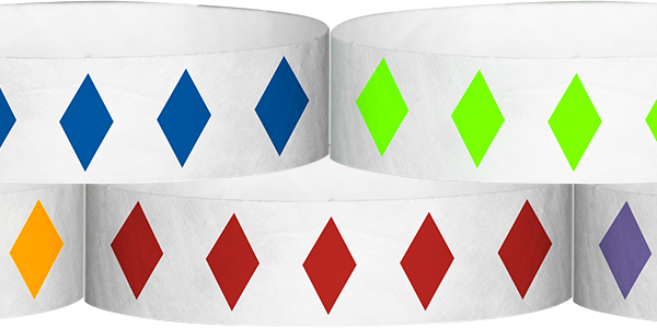 Tyvek Diamonds Pattern Wristbands