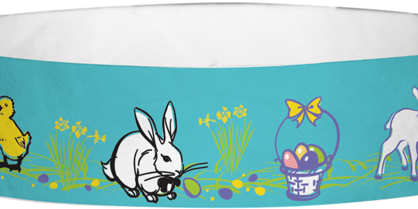 Tyvek Easter Pattern Wristbands