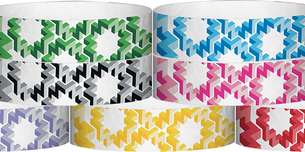 Tyvek Maze Pattern Wristbands