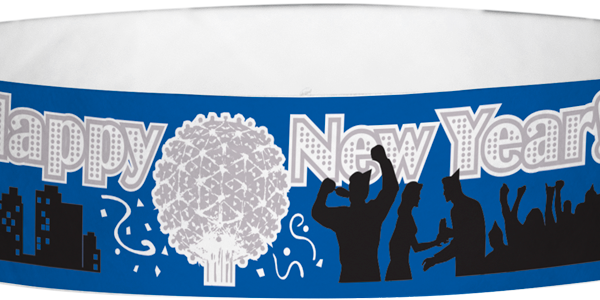 Tyvek New Years Ball Drop Wristbands