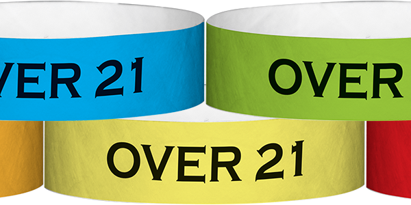 Tyvek Over 21 Pattern Wristbands