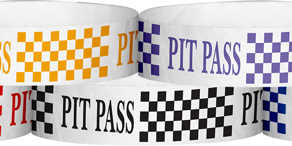 Tyvek Pit Pass Pattern Wristbands
