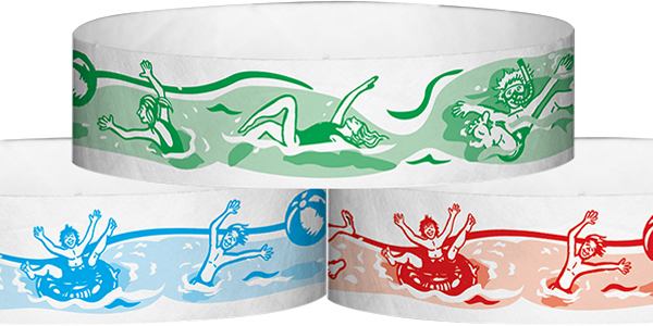 Tyvek Splash Pattern Wristbands