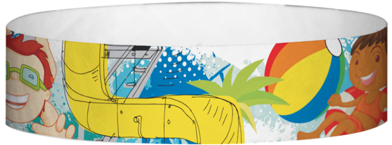 Tyvek Water Slide Pattern Wristbands