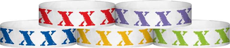 Tyvek XXX Pattern Wristbands