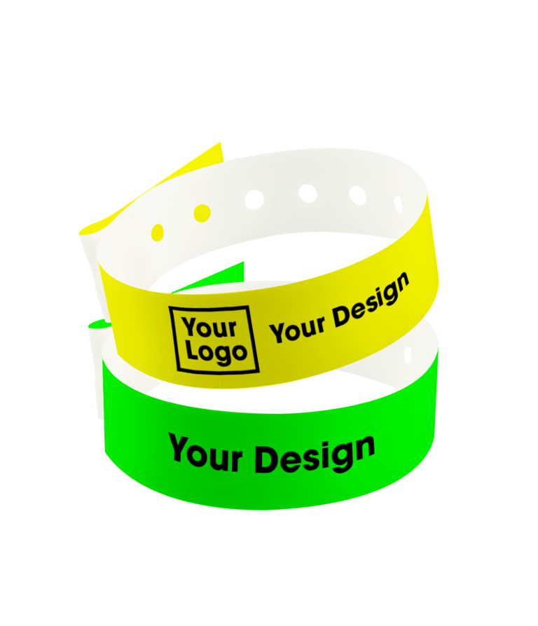 Customized Plastic L-Shaped Wristbands