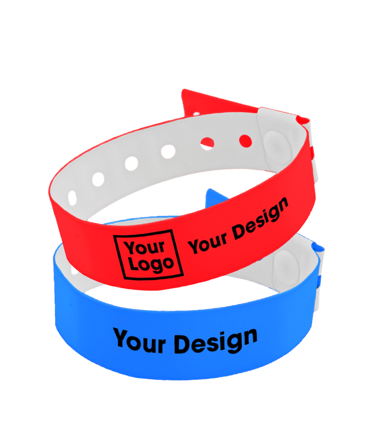 Customized Vinyl L-Shaped Wristbands